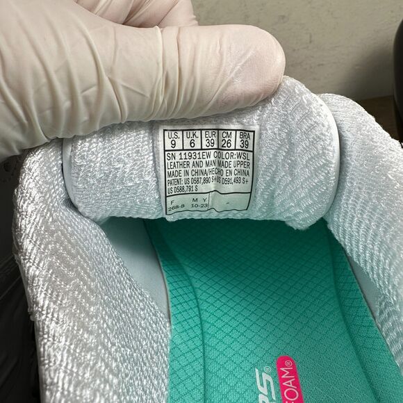 💕EUC Skechers D Lites Fresh Start 11931 White Shoes Sneakers Womens Size 9 EW - Picture 8 of 9